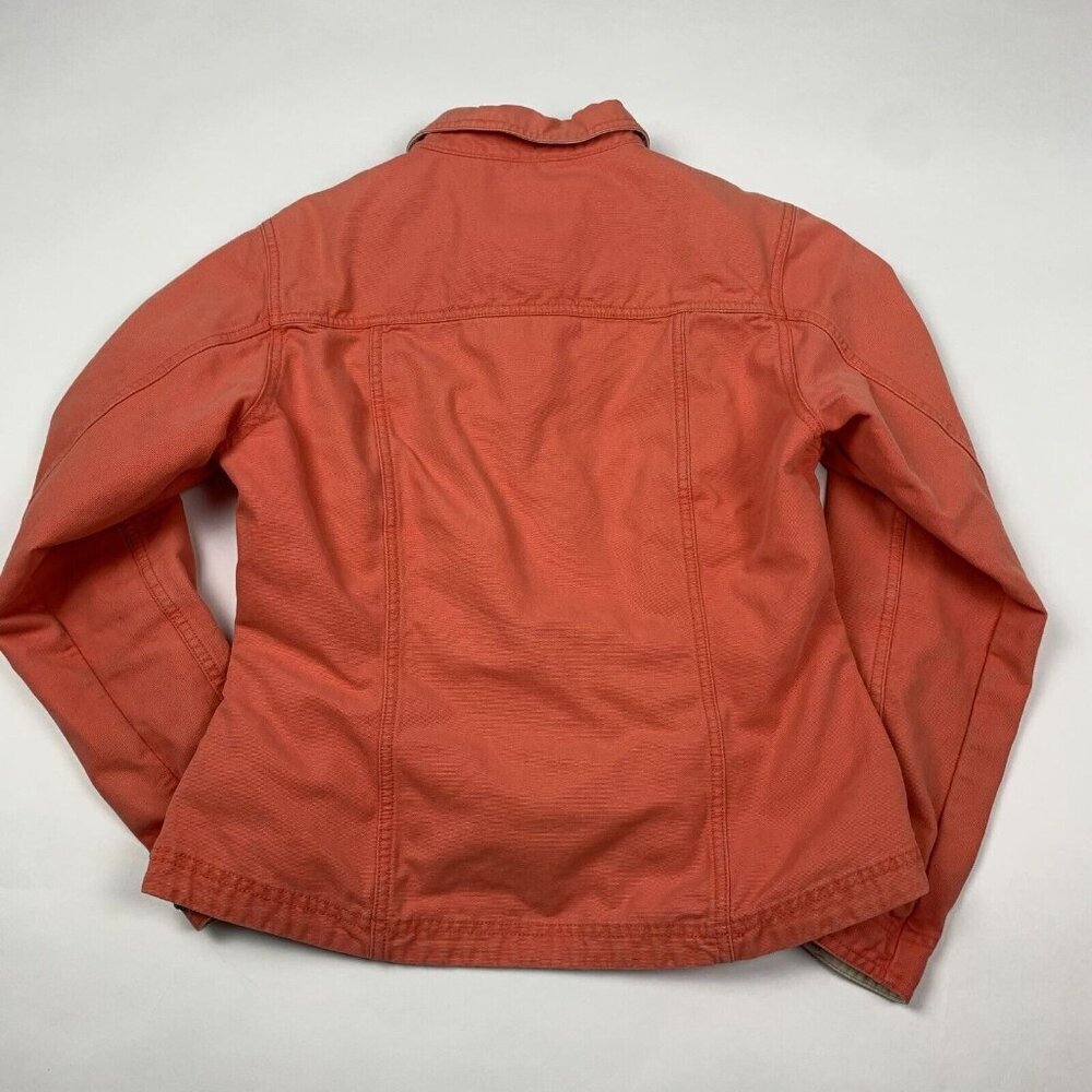 L.L. Bean Womens Full Zip Basic Jacket Coral Pink Size S Long Sleeve Pocket - Picture 2 of 6